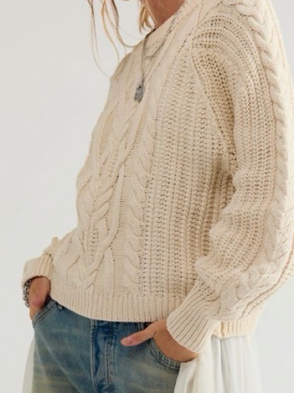 Free people Frankie Cable Knit small